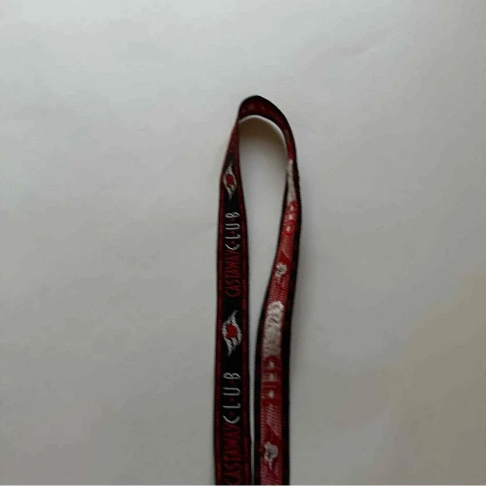 Disney Castaway Club Lanyard Black Red White Authentic Cruise Line Exclusive DCL